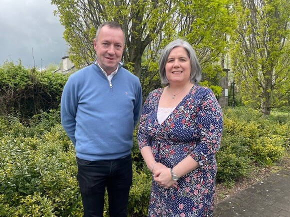 Father Declan Hurley, chairperson of the National Synodal Team and Ms Julieann Moran, General Secretary for the Irish Synodal Father Declan Hurley, chairperson of the National Synodal Team and Ms Julieann Moran, General Secretary for the Irish Synodal