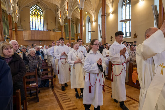 Servers at the Mass were from the Cathedral Parish and Barryroe Parish at the Mass of Chrism, Holy Thursday, Cathedral of St. Mary and St. Ann.Pic: Brian Lougheed