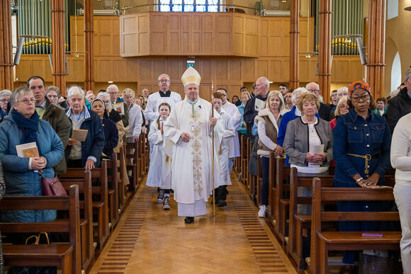 Bishop Fintan Gavin was the principal celebrant of the Mass of Chrism, Holy Thursday, Cathedral of St. Mary and St. Ann.Pic: Brian Lougheed